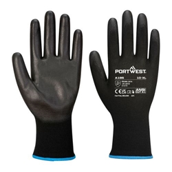 Portwest Grip 13 PU Touchscreen Glove . Size/Fit  XXL/R, Black. Style A195