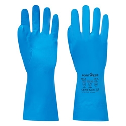 Portwest Chem 330 Nitrile Food Gauntlet. Size/Fit  XXL/U, Blue. Style A814