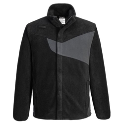 Portwest PW2 Fleece. Size/Fit  L/R, Black/Zoom Grey. Style PW270