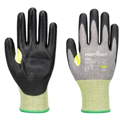Portwest CS Cut E15 PU Glove. Size/Fit  XS/R, Grey/Black. Style A651