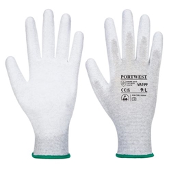 Portwest Vending Antistatic PU Palm Glove. Size/Fit  S/R, Grey. Style VA199