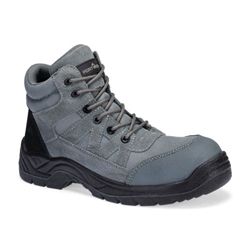 Portwest Composite Textile and Suede Ankle Boot S1PL SR FO. Size/Fit  36/R, Metal Grey. Style FC20