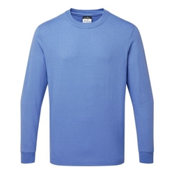 Portwest Anti-Static ESD T-Shirt L/S. Size/Fit  XS/R, Hamilton Blue. Style AS22