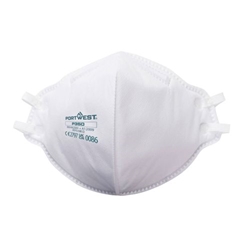 Portwest FFP3 Dolomite Fold Flat Respirator (Pk20). Size/Fit  /R, White. Style P350