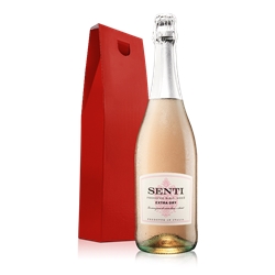 Prosecco Rose in Red Gift Box