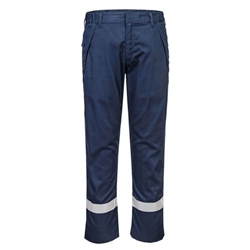Portwest Bizflame Work+ FR Trousers. Size/Fit  28/R, Navy. Style FR417
