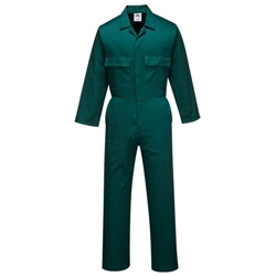 Portwest Euro Work Coverall. Size/Fit  L/R, Bottle Green. Style S999
