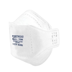Portwest EAGLE FFP3 Dolomite Fold Flat Respirator (Pk20). Size/Fit  /R, White. Style P390