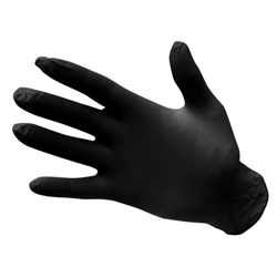 Portwest Disp 3.5 mil Nitrile Powder Free Disposable Glove (Pk100). Size/Fit  S/R, Black. Style A925