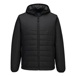 Portwest Professional Hooded Insulated Baffle Jacket. Size/Fit  S/R, Black. Style S608