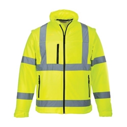 Portwest Hi-Vis 2-in-1 Softshell (3L). Size/Fit  L/R, Yellow. Style S428