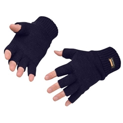 Portwest Insulated Fingerless Knit Glove. Size/Fit  /R, Navy. Style GL14