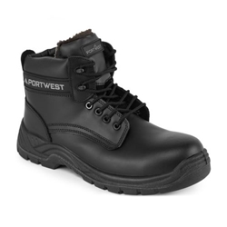 Portwest Composite Leather Winter Ankle Boot S3S SR. Size/Fit  46/R, Black. Style FC12