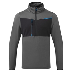 Portwest WX3 Half Zip Tech Fleece. Size/Fit  XXXL/R, Metal Grey. Style T755
