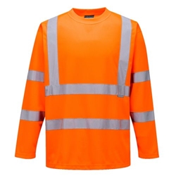 Portwest Hi-Vis T-Shirt L/S . Size/Fit  XL/R, Orange. Style S178