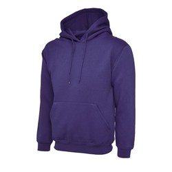 Uneek UC502 Classic Hooded Sweatshirt Purple Xtra Small