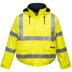 Portwest Bizflame Rain Hi-Vis FR Winter Bomber Jacket. Size/Fit  XXL/R, Yellow. Style S773