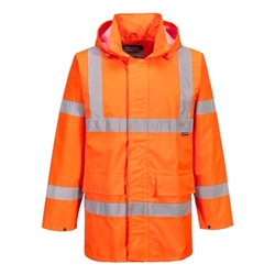 Portwest Hi-Vis Rain Lite Traffic Jacket . Size/Fit  XL/R, Orange. Style S160