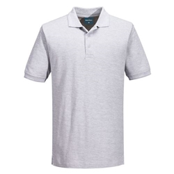 Portwest Naples Polo Shirt S/S. Size/Fit  L/R, Heather Grey. Style B210