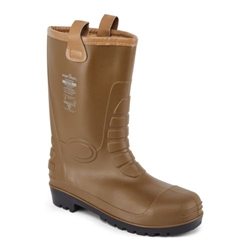 Portwest Steel PVC Rigger Boot S5 FO. Size/Fit  39/R, Tan. Style FW75