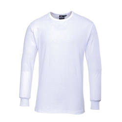 Portwest Thermal T-Shirt Long Sleeve. Size/Fit  L/R, White. Style B123