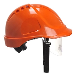 Portwest Endurance Visor Helmet. Size/Fit  /R, Orange. Style PW55