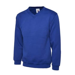 Uneek UC206 Childrens V Neck Sweatshirt Royal 9/10