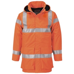 Portwest Bizflame Rain Hi-Vis FR Jacket. Size/Fit  L/R, Orange. Style S774