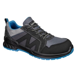 Portwest  Composite Textile & Suede Trainer S1PS SR FO. Size/Fit  37/B, Black/Blue. Style FC23