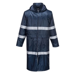Portwest Classic Iona Rain Coat. Size/Fit  M/R, Navy. Style F438