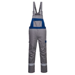 Portwest Bizflame Industry Two Tone FR Bib and Brace. Size/Fit  XL/R, Grey. Style FR07