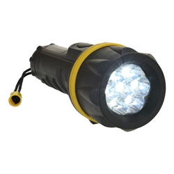 Portwest 7 LED Rubber Torch . Size/Fit  /R, Yellow/Black. Style PA60
