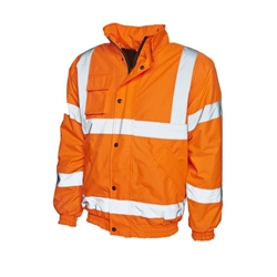Uneek UC804 High Visibility Bomber Jacket Orange 2XL