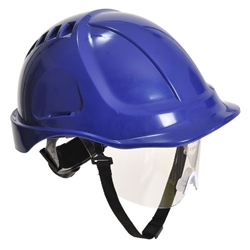 Portwest Endurance Plus Visor Helmet. Size/Fit  /R, Royal Blue. Style PW54