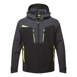 Portwest DX4 Hooded Softshell (3L). Size/Fit  L/R, Metal Grey. Style DX474