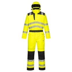 Portwest PW3 Hi-Vis Winter Coverall. Size/Fit  L/R, Yellow/Black. Style PW352