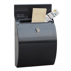 Phoenix Curvo Top Loading Letter Box MB0112KB in Black with Key Lock