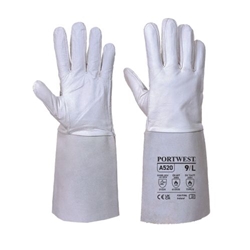 Portwest TIG Welders 85 Grain Leather Gauntlet . Size/Fit  XXL/R, Grey. Style A520