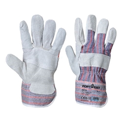 Portwest Leather Rigger 260 Cow Split Palm Bar Glove. Size/Fit  XXXL/R, Grey. Style A210