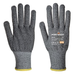 Portwest Cut D13 PVC Dot Glove. Size/Fit  XL/R, Grey. Style A640