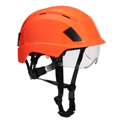 Portwest Integrated Visor Helmet. Size/Fit  /R, Orange. Style PS80