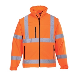 Portwest Hi-Vis 2-in-1 Softshell (3L). Size/Fit  L/R, Orange. Style S428