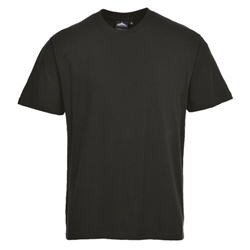 Portwest Turin Cotton T-Shirt S/S. Size/Fit  XL/R, Black. Style B195