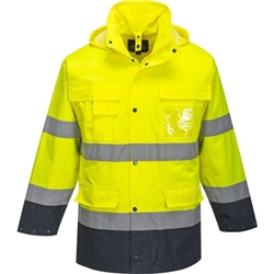 Portwest Hi-Vis 3-in-1 Contrast Lite Jacket . Size/Fit  XL/R, Yellow/Navy. Style S162