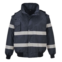 Portwest Iona 4-in-1 Bomber Jacket. Size/Fit  S/R, Navy. Style S435