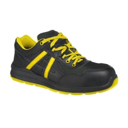 Portwest Compositelite Mersey Trainer S1P. Size/Fit  38/Y, Black/Yellow. Style FT60