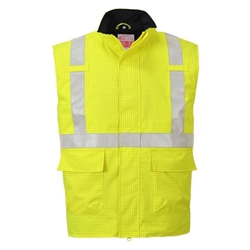 Portwest Bizflame Rain Hi-Vis FR Bodywarmer. Size/Fit  L/R, Yellow. Style S776