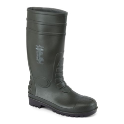 Portwest Steel PVC Wellington S5 FO . Size/Fit  44/R, Green. Style FW95