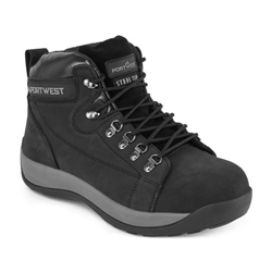 Portwest Steelite Mid Cut Nubuck Boot SB HRO. Size/Fit  44/R, Black. Style FW31