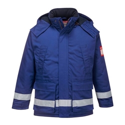 Portwest Bizflame Work FR Insulated Jacket. Size/Fit  M/R, Royal Blue. Style FR59